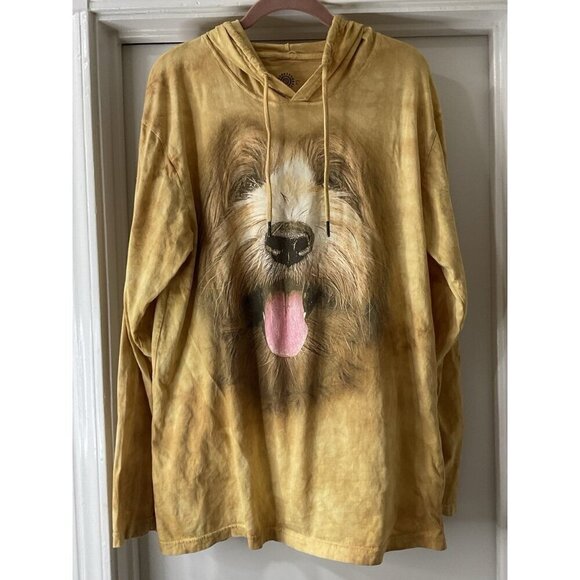 The Mountain Labradoodle Long Sleeve Hoodie T-Shirt Size Large - Picture 1 of 4